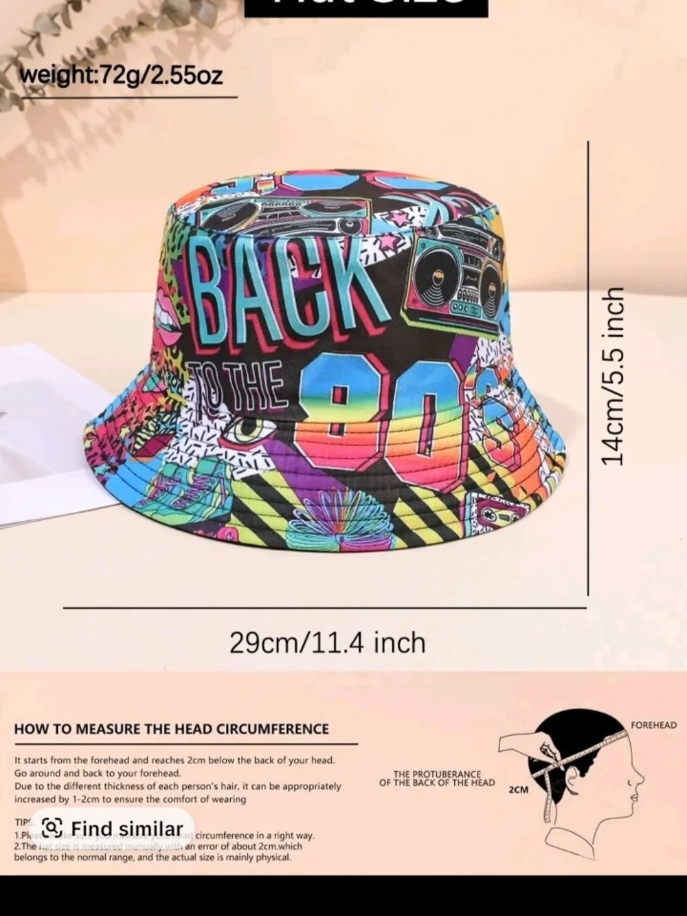 Multicolor 'Back to the 90s' Graphic Bucket Hat